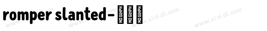romper slanted字体转换